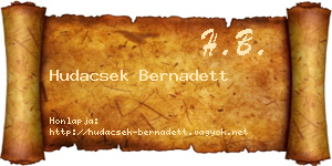Hudacsek Bernadett névjegykártya