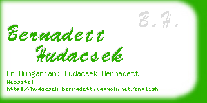 bernadett hudacsek business card
